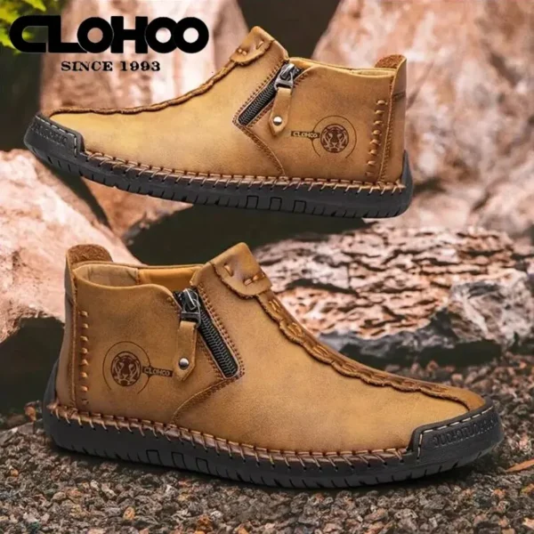 CLOHOO Men's Casual Ankle Boots: Style, Comfort, and Durability for Outdoor Adventures